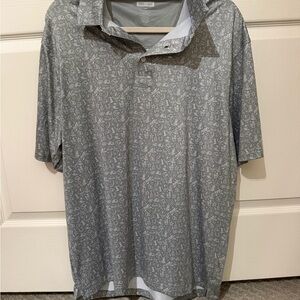 State of Mind Gray Paisley-Print Polo